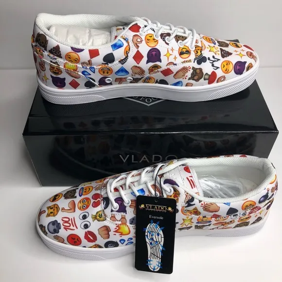 MILO LOW //WHITE EMONJI SNEAKERS