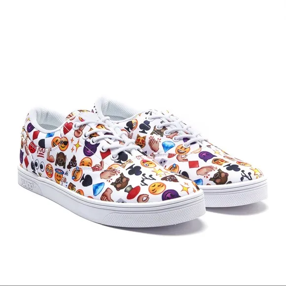 MILO LOW //WHITE EMONJI SNEAKERS