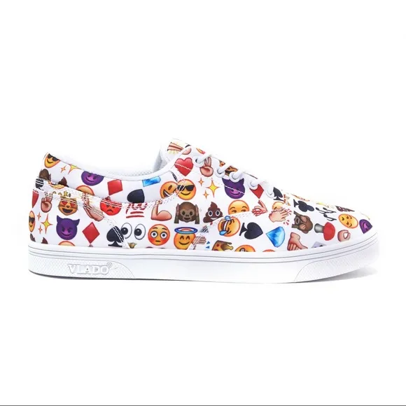 MILO LOW //WHITE EMONJI SNEAKERS