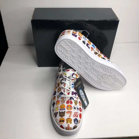 MILO LOW //WHITE EMONJI SNEAKERS