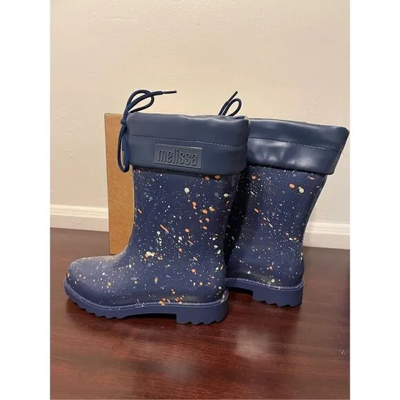 Mini Melissa kids water resistant  rain comfy boot size 2 new