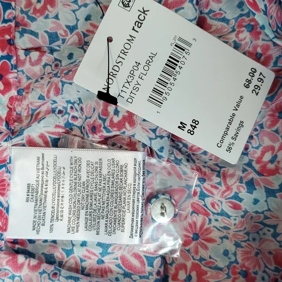 New BCBG Women skirt mini lightweight casual sz M floral pattern (R)