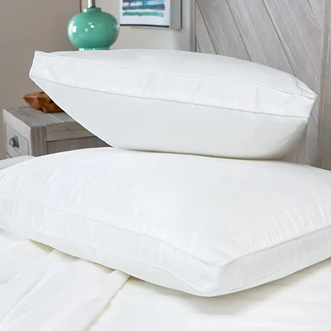 New in box! SensorPEDIC Low Profile Hypoallergenic Flat Jumbo Pillow - 2 Pack, White with pillowcases! Retails $80 