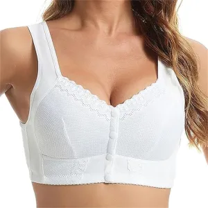 NEW White Moona Bra - Front Closure Breathable Bra for Seniors, Lena Wear Bra for Seniors Sz 40