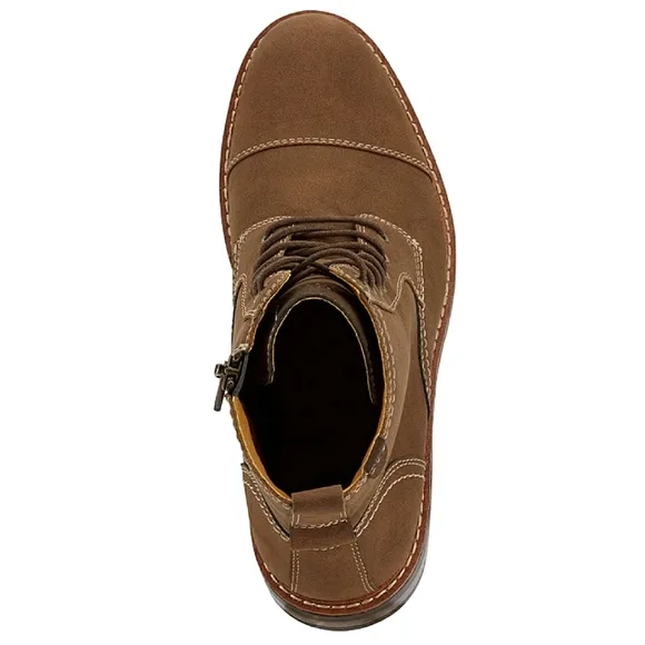 New w/o Box Men's Dockers Rawls Rugged Cap Toe Logger Boots Size 7 Color:Drk Tan
