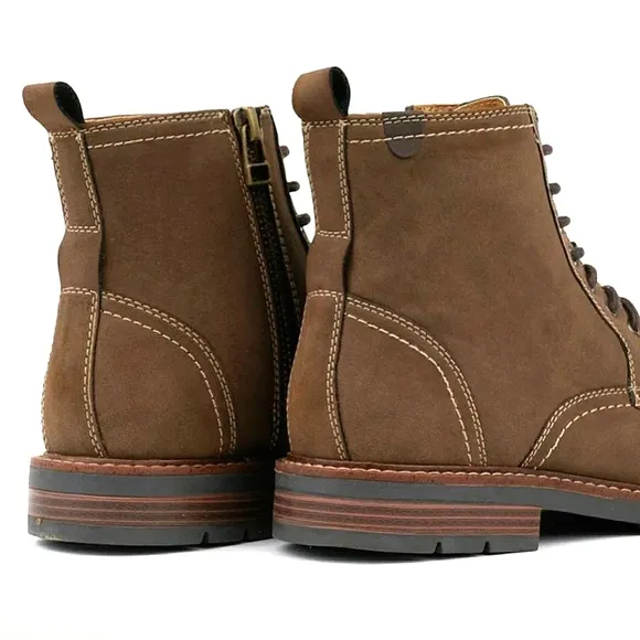 New w/o Box Men's Dockers Rawls Rugged Cap Toe Logger Boots Size 7 Color:Drk Tan