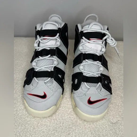 Nike Air More Uptempo Hoops (GS) Shoes Off-White Black Orange- Size 7Y