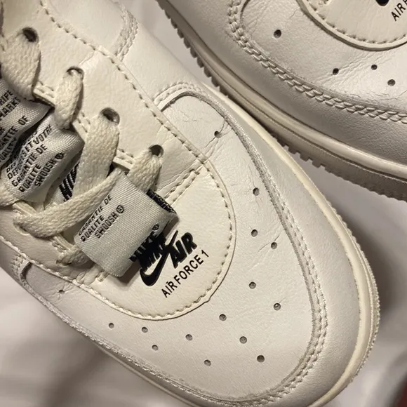 NIKE DOUBLE AIR FORCE 1 COLOR BLACK WHITE MENS SIZE 8 SNEAKERS