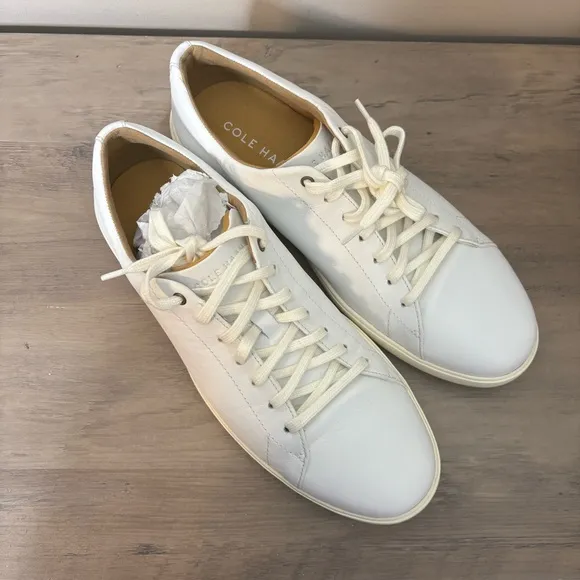 NWOT Cole Haan Grand Crosscourt II Men's White Leather Sneaker C26515 Size 9.5