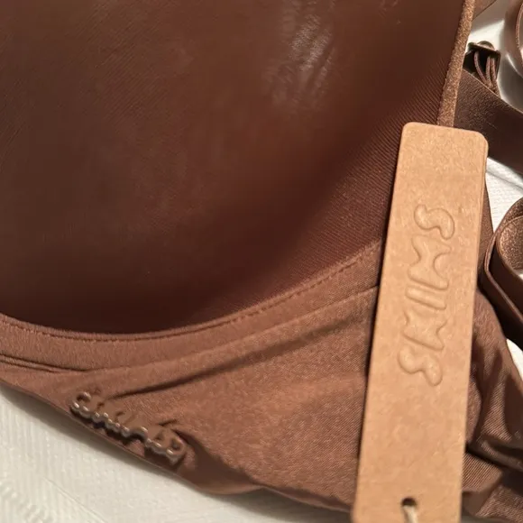 NWT SKIMS 40C Limited Edition Weightless Demi Bra Jasper Brown