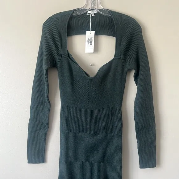 NWT Skin Mariana Midi Dress Cotton Cashmere Blue Green Size Small Reg. $350
