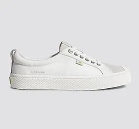 OCA Low Off-White Canvas Vintage White Suede Sneaker Women