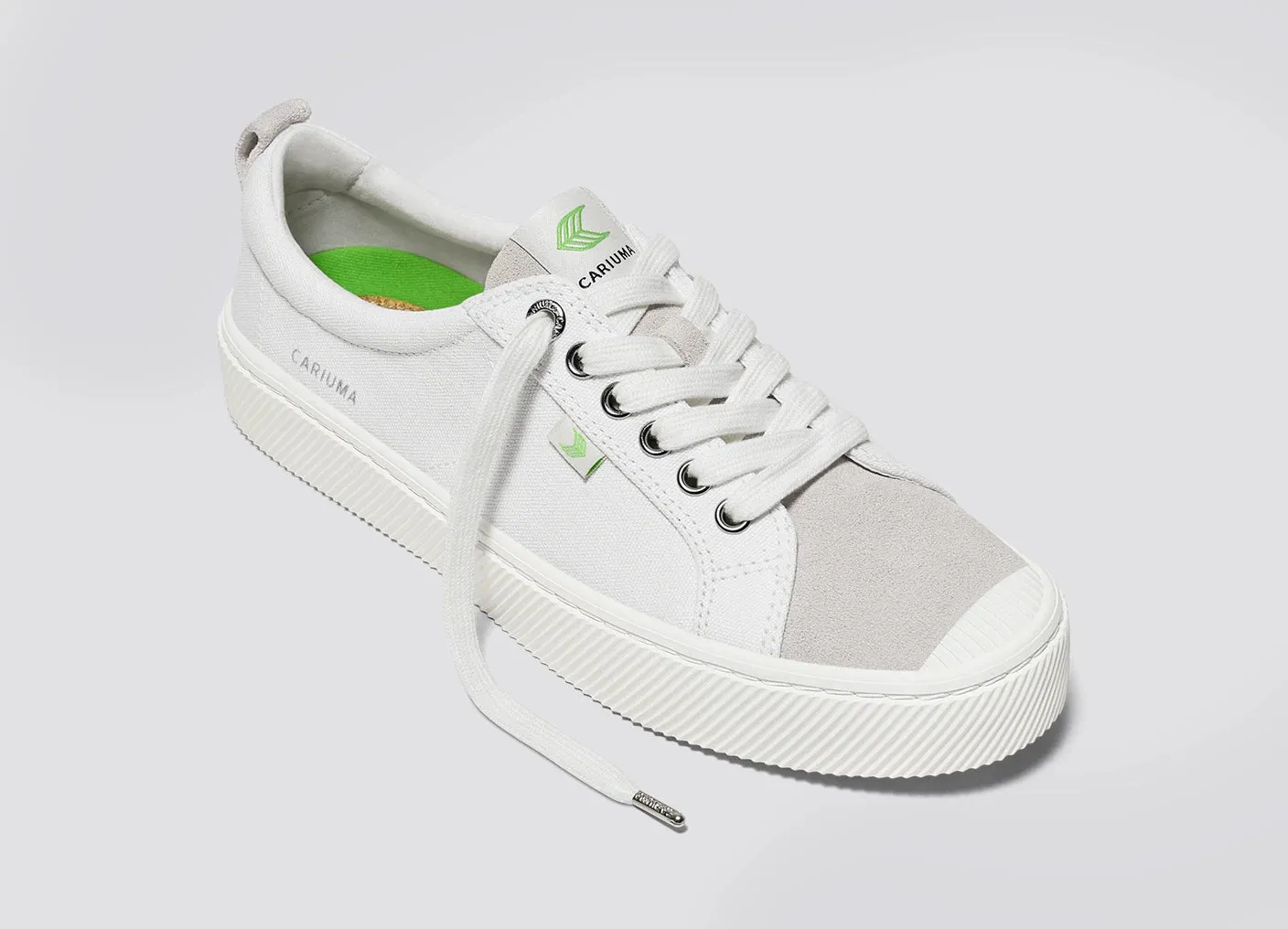 OCA Low Off-White Canvas Vintage White Suede Sneaker Women