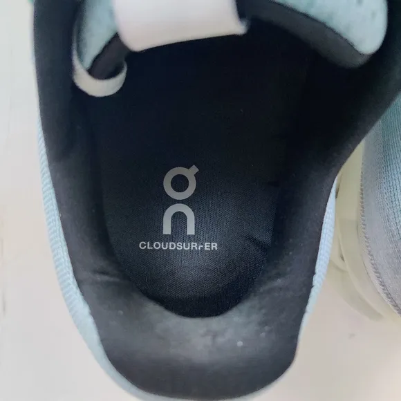 ON Cloudsurfer Sneakers 8.5 Light Blue Athletic Running Shoes Men's