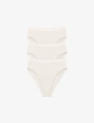 Organic Cloud Cotton High Leg Bikini 3 Pack Box