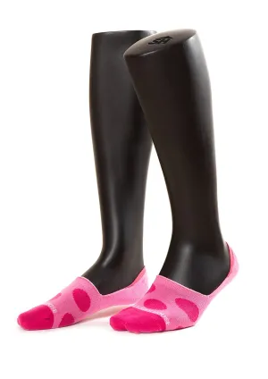 Pink Dots Design Women Invisible Socks