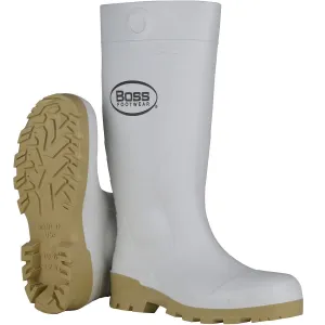 PIP Boss Footwear 16" White PVC Plain Toe Boot 380-900