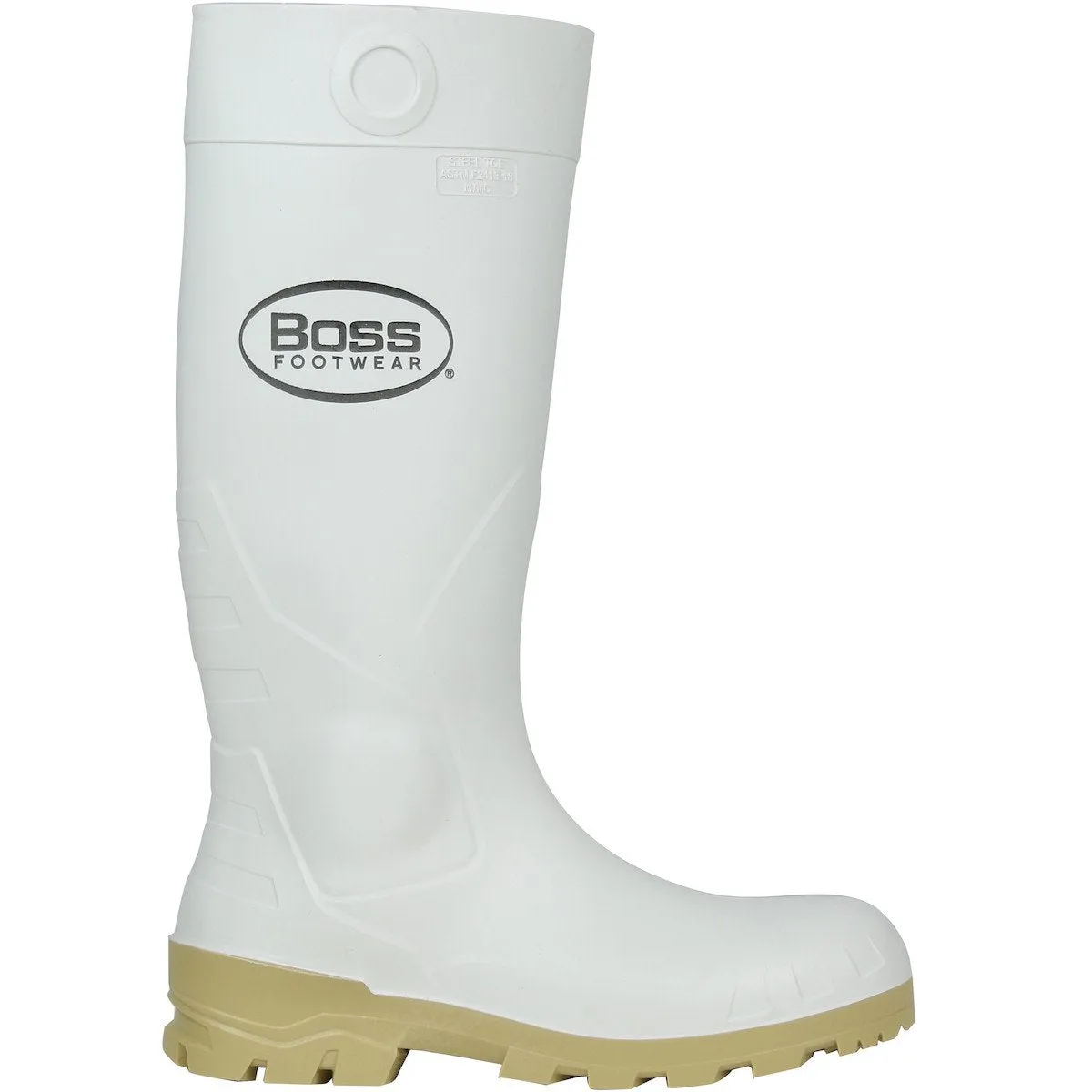 PIP Boss Footwear 16" White PVC Plain Toe Boot 380-900