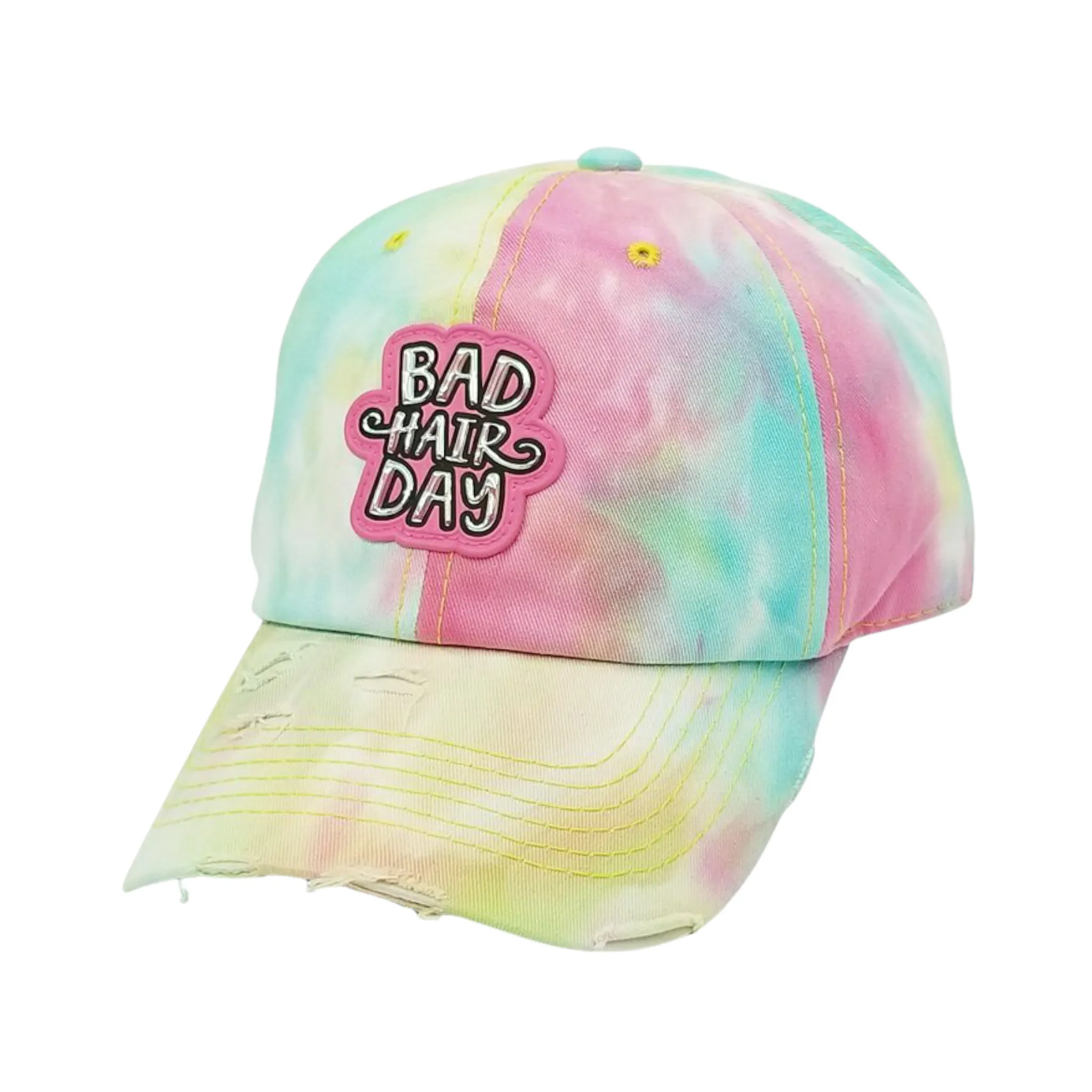 Pit Bull "Bad Hair Day" Patch Tie Dye Cotton Dad Hat