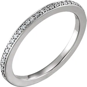 Platinum 1/8 CTW Diamond Band, Size 7