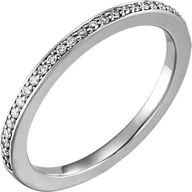Platinum 1/8 CTW Diamond Band, Size 7