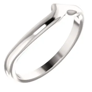 Platinum Band to 6.5 & 7 mm Engagement Ring