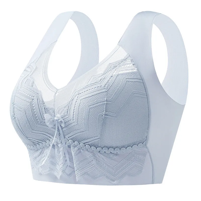 Plus-Size Lace Breathable Bra