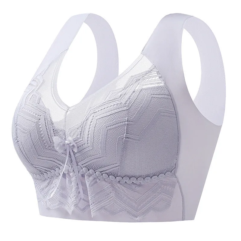 Plus-Size Lace Breathable Bra