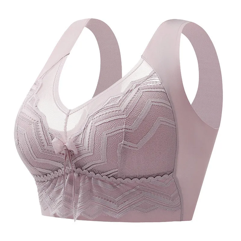 Plus-Size Lace Breathable Bra