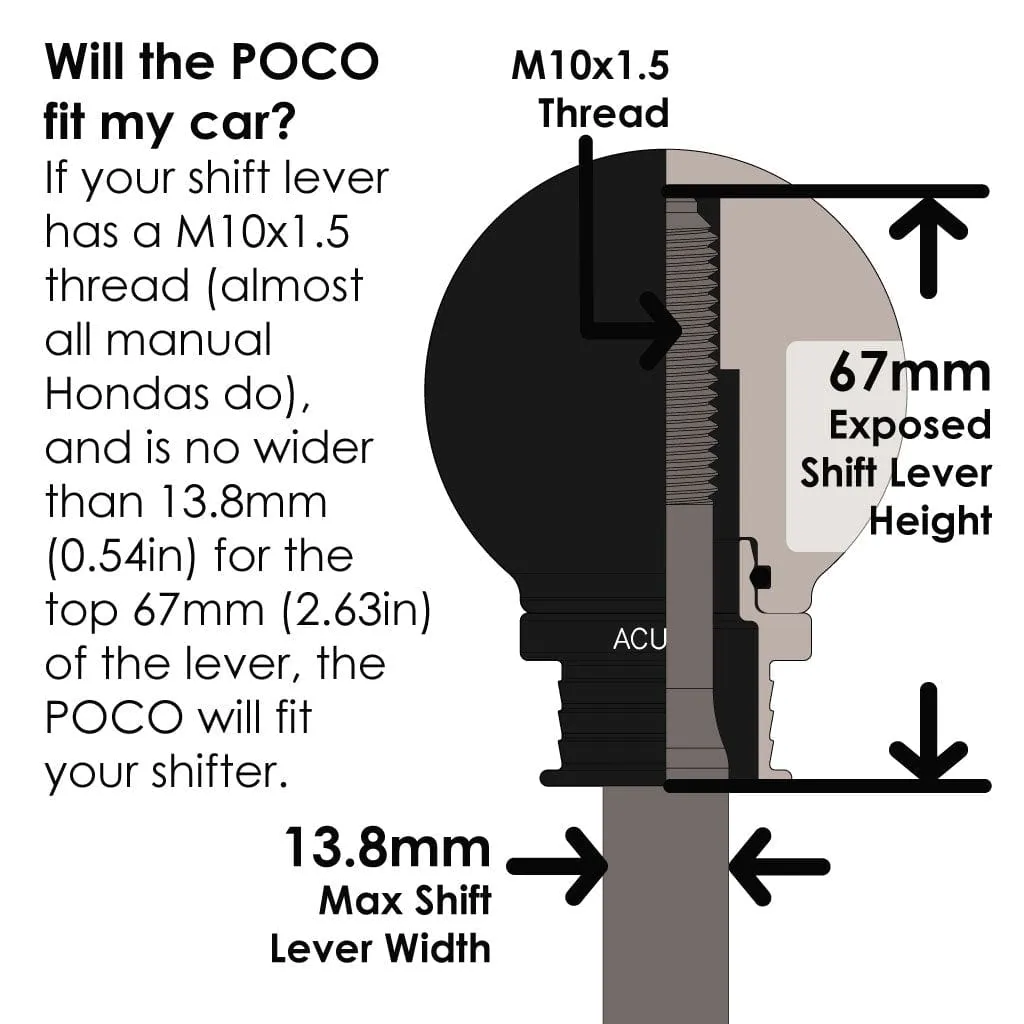 POCO Insulated Low-Profile Shift Knob (M10X1.5)