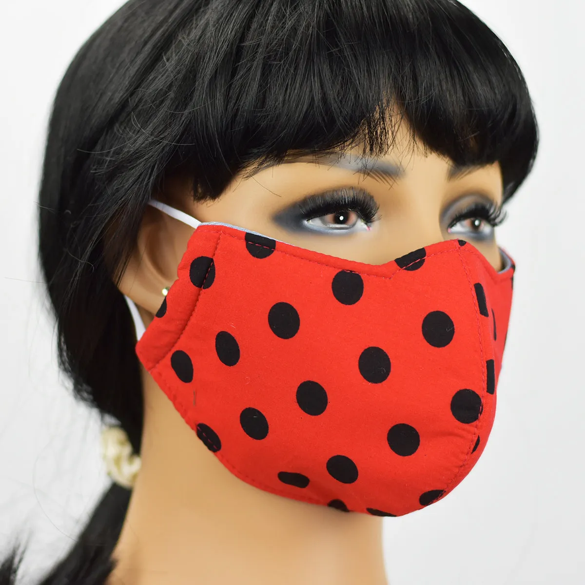Polka Dot Contoured Non-Medical Face Mask