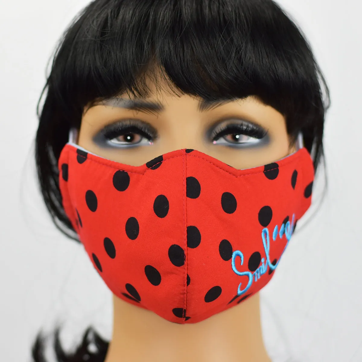 Polka Dot Contoured Non-Medical Face Mask