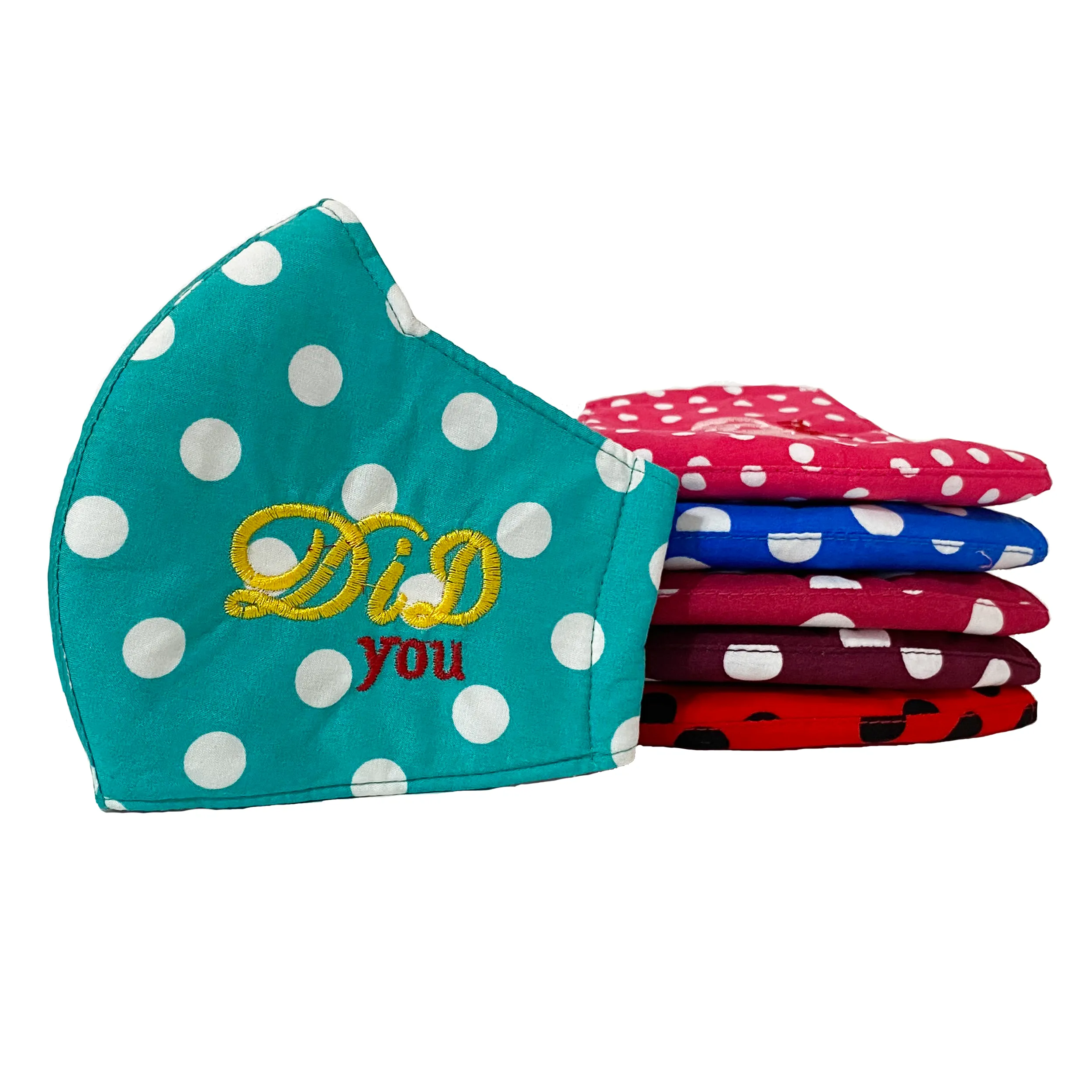 Polka Dot Contoured Non-Medical Face Mask