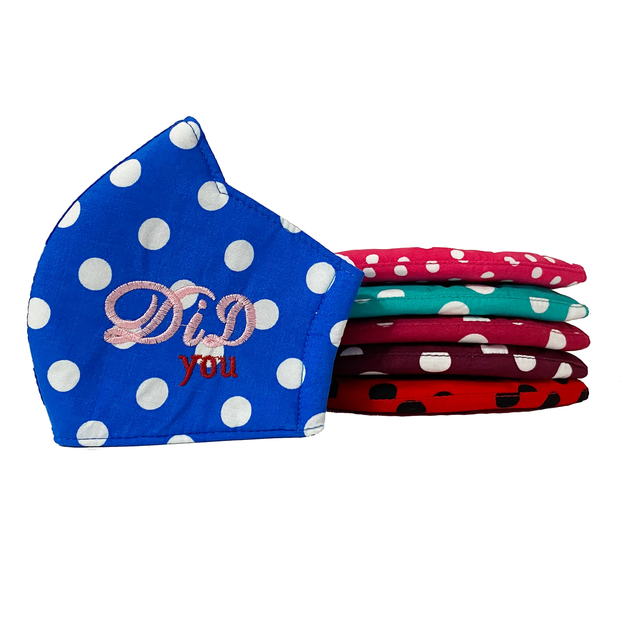 Polka Dot Contoured Non-Medical Face Mask