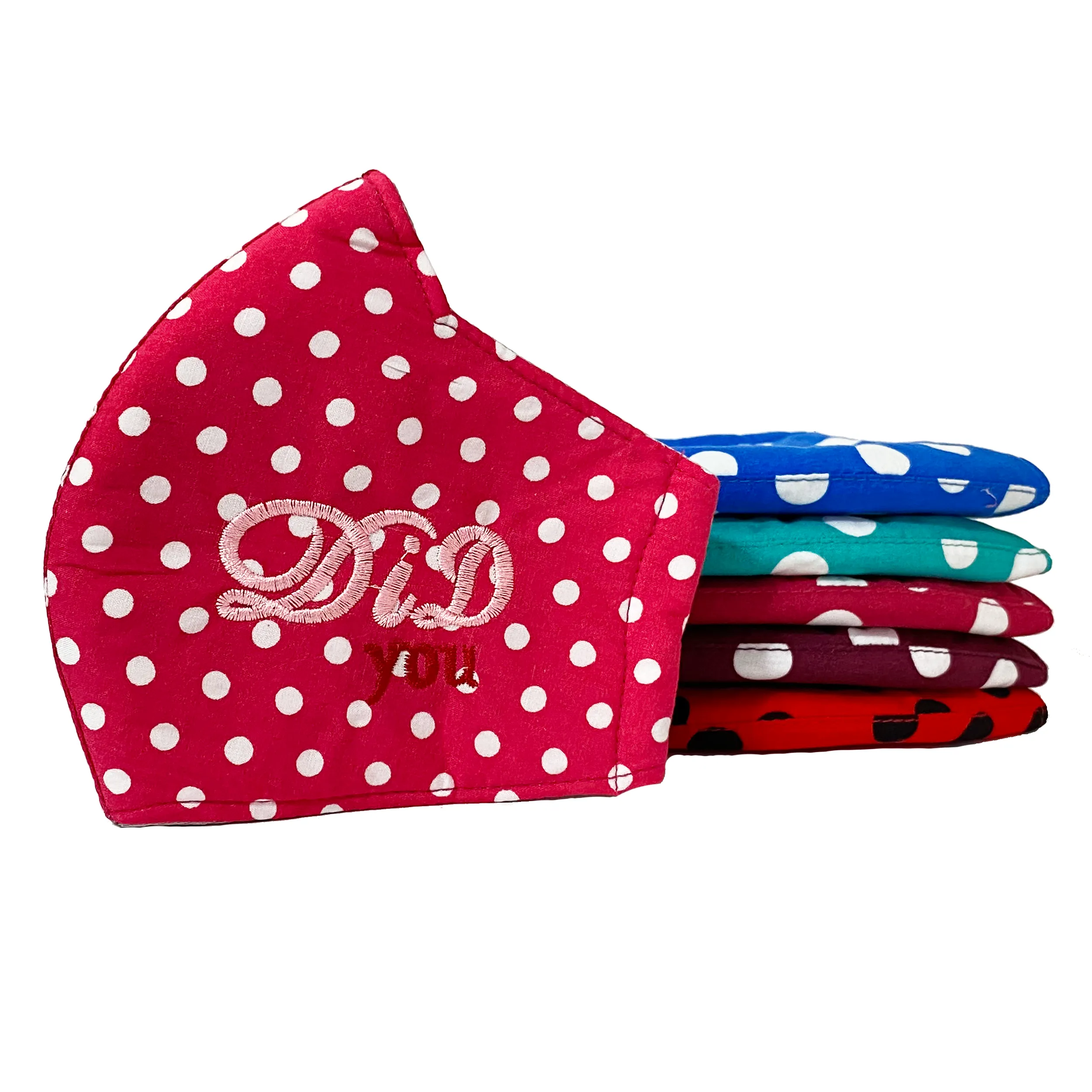Polka Dot Contoured Non-Medical Face Mask
