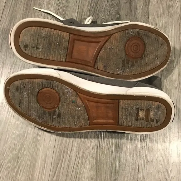 Polo Ralph Lauren Gray Canvas Insignia High Top Sneakers size 10