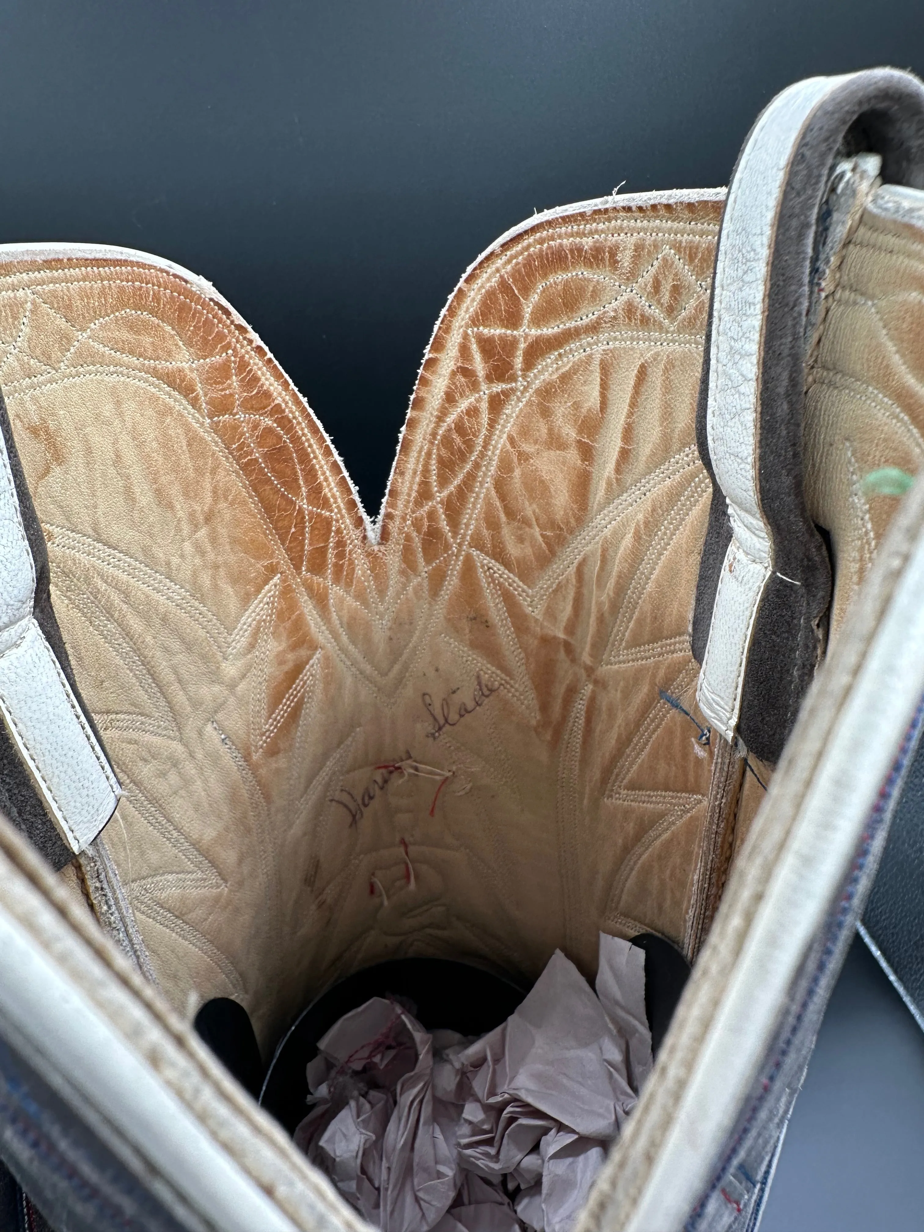 Ray Jones Custom Cowboy Boots Sueded size 13 D