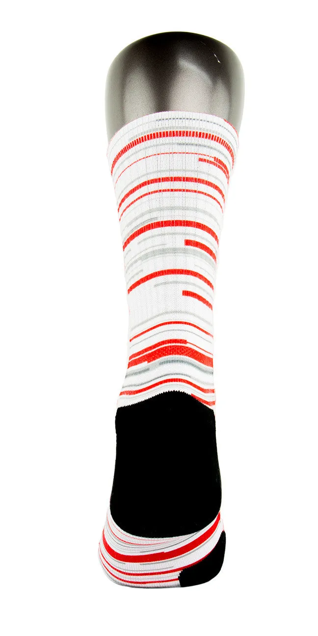 Retro 3 Red White Fire CES Custom Socks
