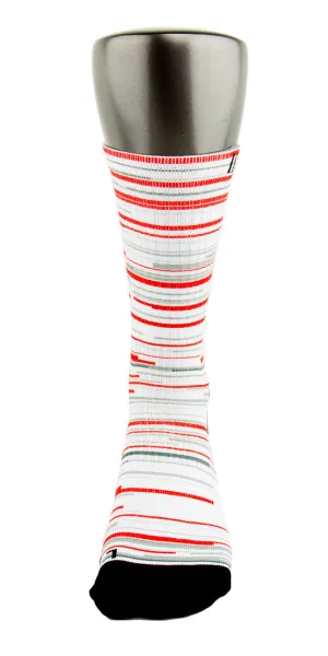 Retro 3 Red White Fire CES Custom Socks