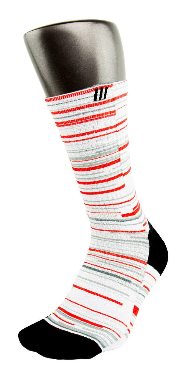 Retro 3 Red White Fire CES Custom Socks