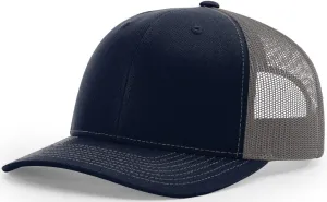 Richardson Mid Crown Trucker Cap Navy Charcoal