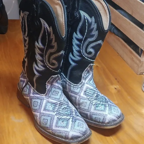 Roper little girl sparkly cowboy boots size 11