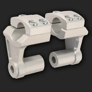 Rox Pivoting Handlebar Risers 51 mm Rise, 22mm Handlebar Anodized Aluminum Low Profile, Long Stem