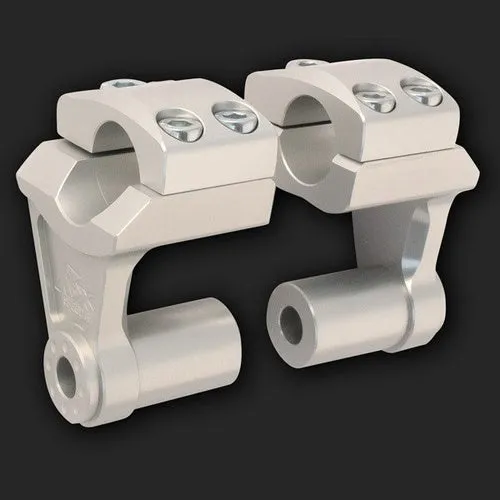 Rox Pivoting Handlebar Risers 51 mm Rise, 22mm Handlebar Anodized Aluminum Low Profile, Long Stem