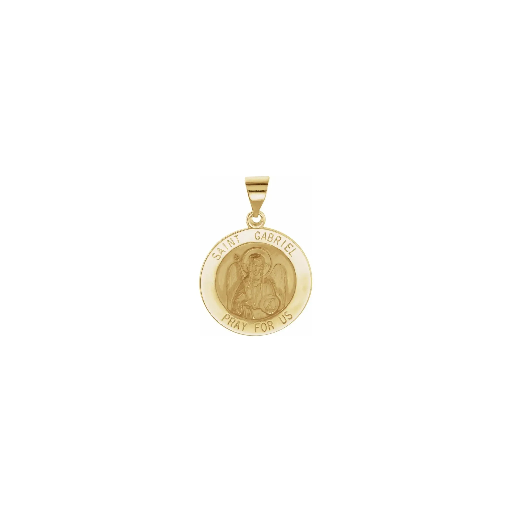 Saint Gabriel Round Lightweight Medal (14K)