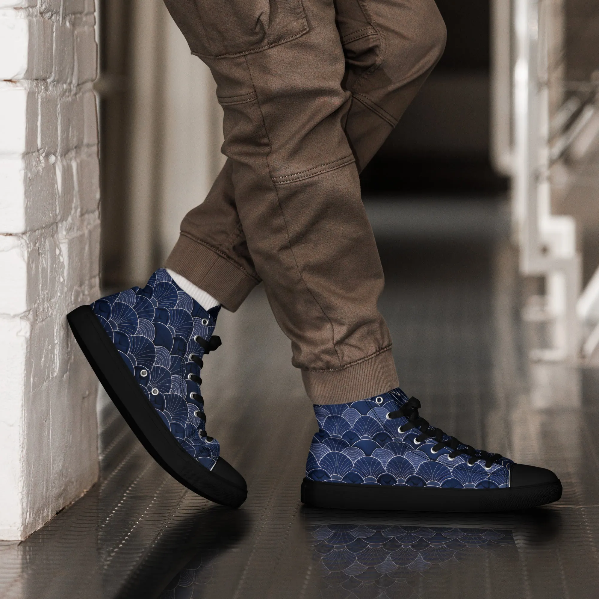 Sashiko - Men’s high top canvas shoes
