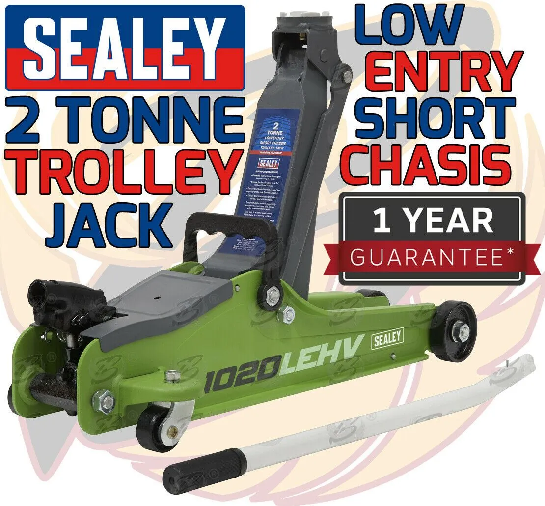 SEALEY 2 TONNE LOW PROFILE TROLLEY JACK ( GREEN )