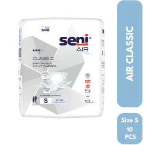 SENI Air Classic Breathable Adult Diapers (Small) 10 Piece