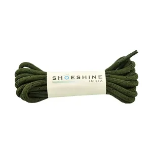 SHOESHINE Shoe Lace (1 Pair) 4mm Army Green Round Shoelace & Boot Laces
