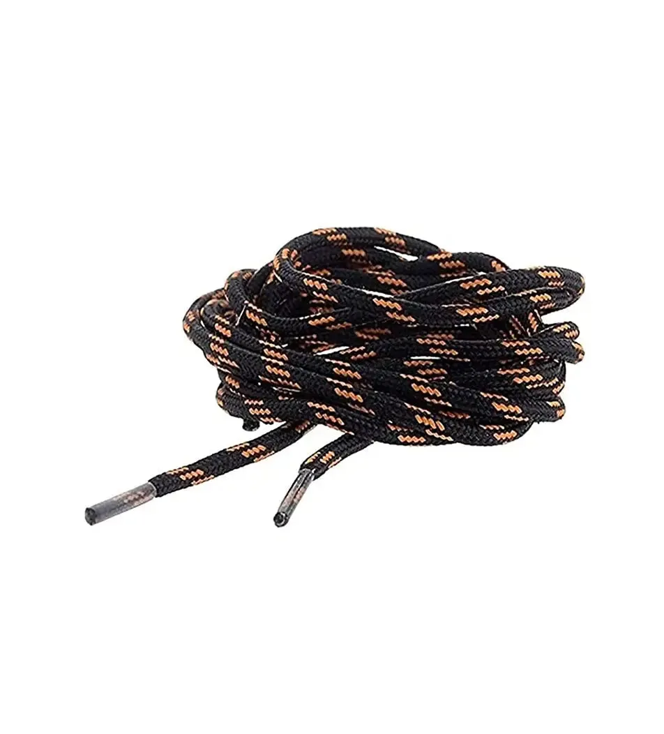 SHOESHINE Shoe Lace (1 Pair) 4mm Chiku with Black Dot Round Shoelace & Boot Laces